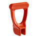 An orange plastic Bunn faucet handle.