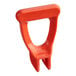 An orange plastic Bunn faucet handle.