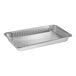 A silver Western Plastics aluminum foil steam table pan with a medium depth.