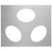 a group of ovals on a metal surface