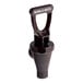 A brown plastic Bunn faucet assembly with white text.