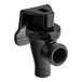 A Bunn black plastic faucet assembly for iced tea dispensers with a black lift handle.