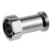 A Bunn stainless steel faucet shank extension for coffee urns and iced tea dispensers.