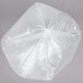 A close-up of a white Berry low density trash bag.