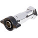 A Bunn faucet shank assembly with a chrome pipe and black hose.