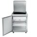 A Traulsen stainless steel refrigerated sandwich prep table with a door open.