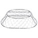 An American Metalcraft oval chrome chicken wire basket.