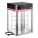 A tall, two-door Hatco Flav-R-Savor holding and display cabinet with a four-tier circular rack and an electric cord.