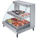 A Hatco Glo-Ray double shelf countertop hot food display warmer with food inside.