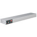 A rectangular stainless steel Hatco food warmer with a red light and dial.