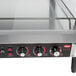A close up of a Hatco stainless steel countertop food warmer with two shelves.
