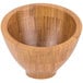 An American Metalcraft bamboo bowl with an angled wooden handle.