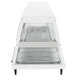 A white Hatco countertop food warmer with glass shelves and doors.