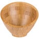 An American Metalcraft bamboo angled bowl with a pattern on it.