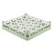 A white and green Vollrath Signature glass rack.