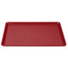 a red surface with a white border
