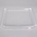 A clear plastic lid for a Cambro ingredient bin.