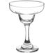 An Acopa clear glass margarita glass with a rim.