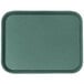 A close-up of a Cambro Sherwood Green customizable fast food tray with a textured surface.