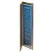 A Menu Solutions Chicago screw-post menu cover with a blue and black cover.