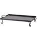 An American Metalcraft wrought iron griddle with metal handles.