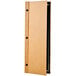 A brown rectangular Menu Solutions Chicago menu cover with black screw posts.