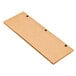 A brown rectangular Menu Solutions menu cover with two Chicago screw holes.