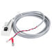 A Magnetic Bin Switch Assembly with a white cable, red and black wires, and a grey cable with red and white wires.