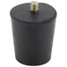 A black plastic cylinder with a screw on the bottom.