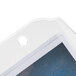 A clear vinyl Menu Solutions sheet protector with three holes.