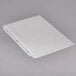 A Menu Solutions clear vinyl sheet protector with three holes.