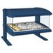 A navy blue Hatco countertop food warmer with food in it.