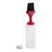 A plastic 8 oz. basting bottle with a red silicone brush attached and a separate white storage cap.