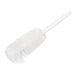 A white brush with long strands on a white background.