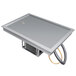 A rectangular metal table with a vent and a Hatco drop in frost top.