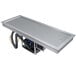 A Hatco drop in frost top on a rectangular table with a metal frame.