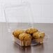 a clear plastic container with a lid