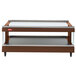 A brown and silver Hatco countertop display warmer with a heated glass shelf.