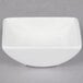 A white rectangular porcelain bowl with slightly rounded corners.