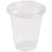 A clear plastic Parfait cup with a flat lid.