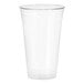 A Solo Ultra Clear plastic cup with a clear rim.