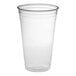 A Solo Ultra Clear PET plastic cup with a clear rim.