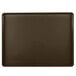 A rectangular brown Cambro dietary tray.