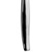 A close-up of a silver Sabert plastic serving fork with a white background.