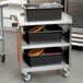A Lakeside metal utility cart with three shelves.