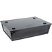 A black rectangular insulated beverage bin with two holes on top.