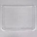 A white rectangular Cambro lid with a clear plastic back section.