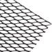 A close up of San Jamar black shelf liner with a mesh net texture.