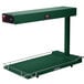 A green rectangular Hatco food warmer with a heated base.