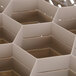 A white plastic container with 12 hexagonal compartments.